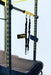Lightspeed Lift LSX-500 body weight support system featuring black bungee cords and a padded attachment bar mounted over a curved manual treadmill for unweighted running and gait training.