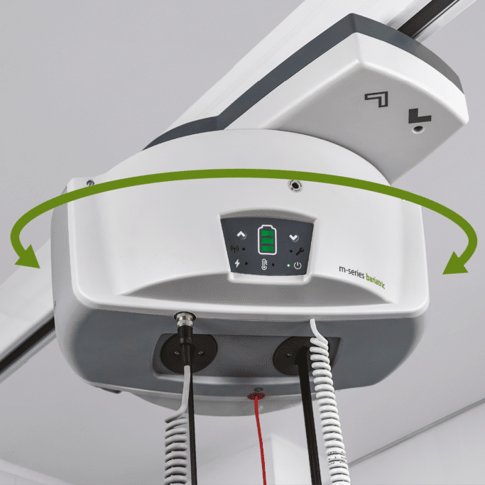 Savaria M-Series Bariatric Ceiling Lift With Up To 1,200 lb Capacity Bariatric Patient Hoist For Safe Hospital Transfers Featuring 360-Degree Rotation