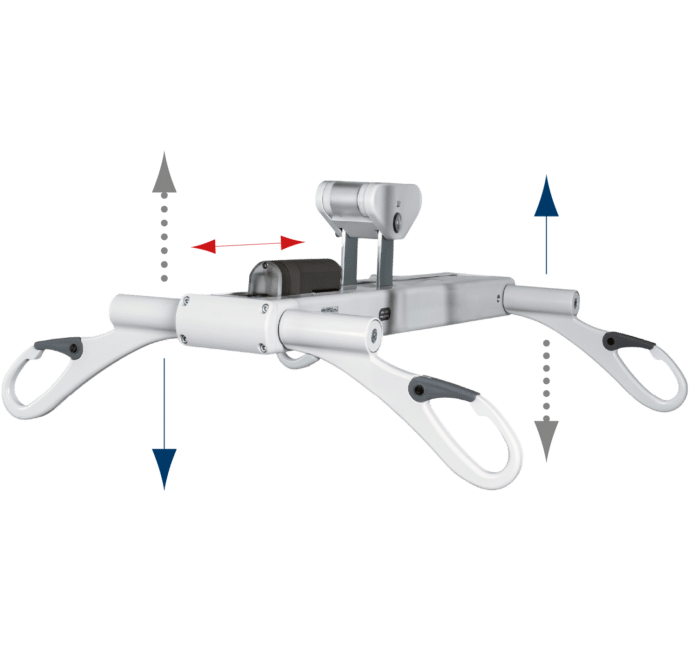 Savaria M-Series Bariatric Ceiling Lift With Up To 1,200 lb Capacity Bariatric Patient Hoist For Safe Hospital Transfers Featuring A 4-Point Carry Bar