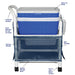 MJM International 810 Hydration Cart With 48 Quartz Ice Chest Pull Out Storage And Skirt Detailed View