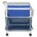 MJM International 810 Hydration Cart With 48 Quartz Ice Chest Pull Out Storage And Skirt View