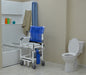 MJM International All Purpose Dual Shower Transfer Chair In Bathroom Setting View