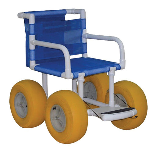 MJM International All Terrain Recreational Chair With Heavy Duty Wheels And Foldable Footrest View