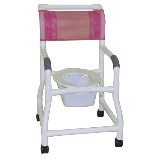 MJM International Anti Tip Flared Stability Shower Chair Square Pail View