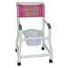 MJM International Anti Tip Flared Stability Shower Chair Square Pail View
