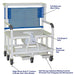 MJM International Bariatric Shower Chair With Individual Self Storing Sliding Footrests And 8 Caster Wheels Detailed View