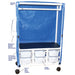 MJM International Blue Combo Specialty Linen Cart Detailed View