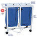 MJM International Blue Double Bag Hamper 23 Gallon Per Bag Capacity With Foot Pedal Detailed View