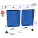 MJM International Blue Double Bag Hamper 43 Gallon Per Bag Capacity With Foot Pedal Detailed View