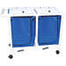 MJM International Blue Double Bag Hamper 43 Gallon Per Bag Capacity With Foot Pedal View