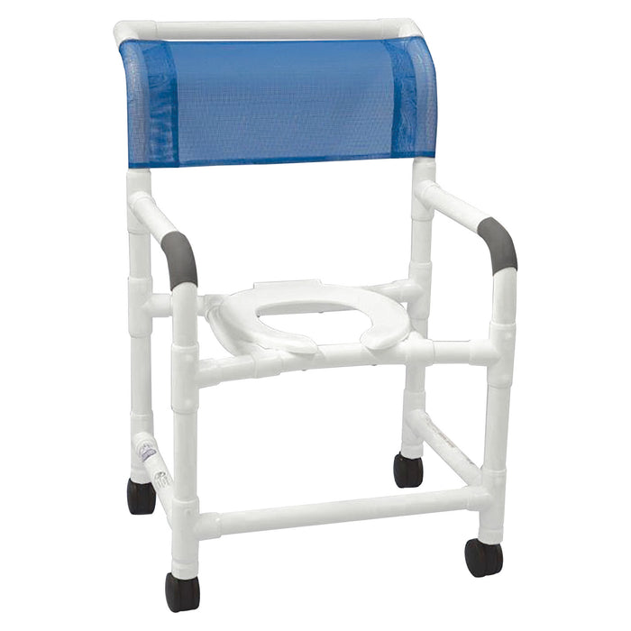 MJM International Blue Mid Size Shower Chair Knockdown KDE Style Frame View