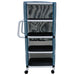 MJM International Dark Blue Mini Three Shelf Linen Cart View