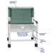 MJM International Extra Wide Shower Chair With Soft Seat, Square Commode Pail And 4 Caster Wheels Detailed View