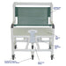 MJM International Forest Green Bariatric Shower Chair With 6 Casters Detailed View