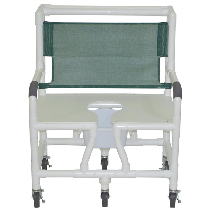 MJM International Forest Green Bariatric Shower Chair With 6 Casters View
