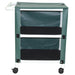 MJM International Forest Green Mini Two Shelf Linen Cart View