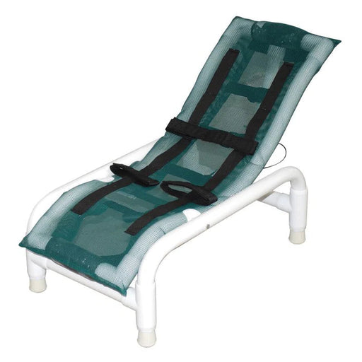 MJM International Forest Green Reclining Shower Chair Small With Adjustable Safety Belts View