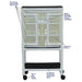 MJM International Isolation Cart With 8 Slide Out Drawer And Bottom Shelf Dimension View