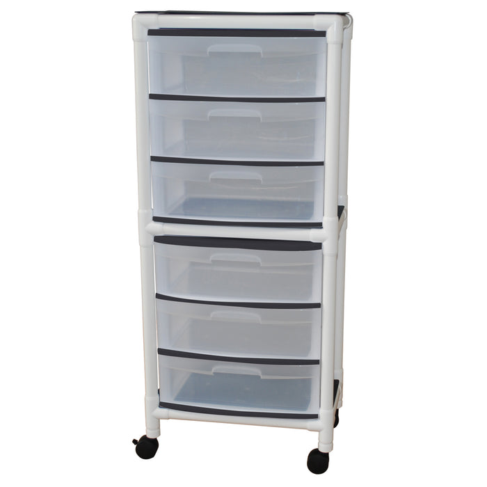 MJM International Isolation Universal Cart 6 Drawer View