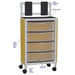 MJM International Isolation Universal Cart With Top Writing Shelf And Glove Dispenser Panel 4 Drawer Detailed View