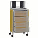 MJM International Isolation Universal Cart With Top Writing Shelf And Glove Dispenser Panel 4 Open Drawer View
