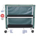 MJM International Mayan Teal Large Two Shelf Linen Cart Detailed View