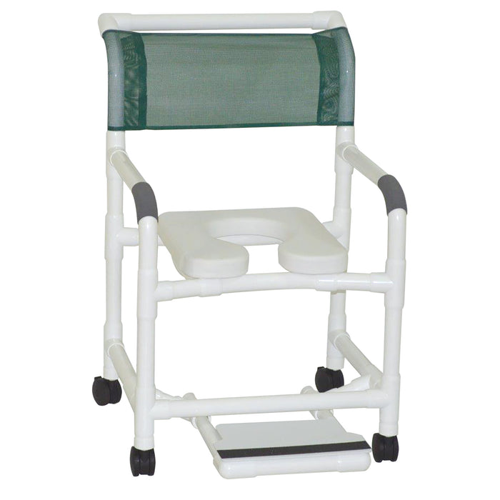 MJM International Mid Size Shower Chair With Soft Seat And Sliding Footrest View