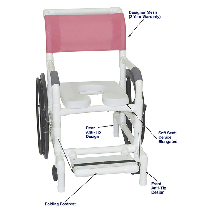 MJM International Multi Purpose Chair With Soft Seat Commode Opening Capacity Detailed View