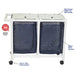 MJM International Ninja Gray Double Bag Hamper 43 Gallon Per Bag Capacity Detailed View
