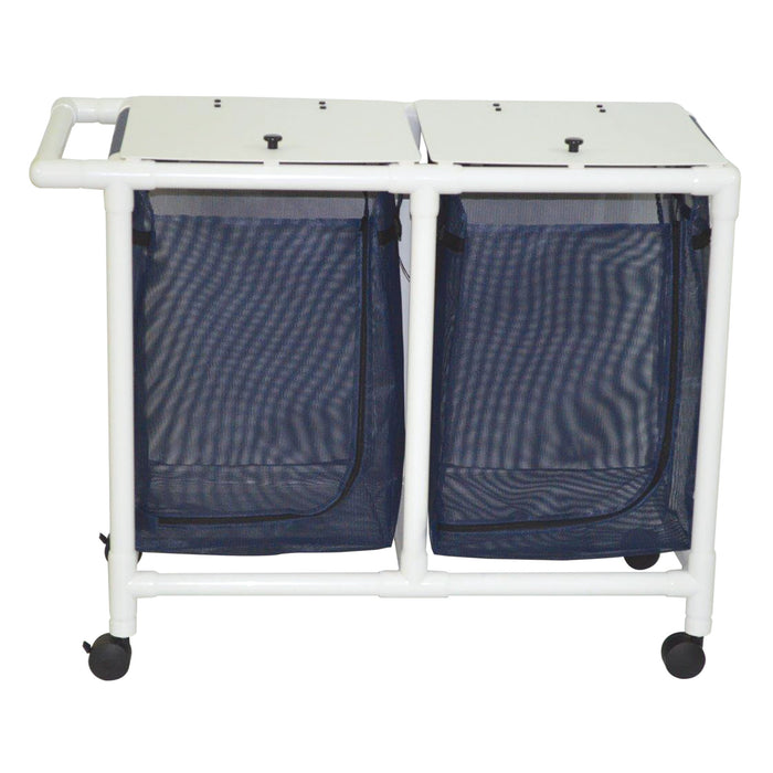 MJM International Ninja Gray Double Bag Hamper 43 Gallon Per Bag Capacity View