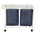 MJM International Ninja Gray Double Bag Hamper 43 Gallon Per Bag Capacity View