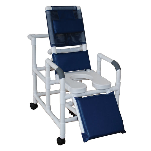 MJM International Reclining Shower Chair With Soft Seat Padded Lumbar Support And Padded Leg Rest View