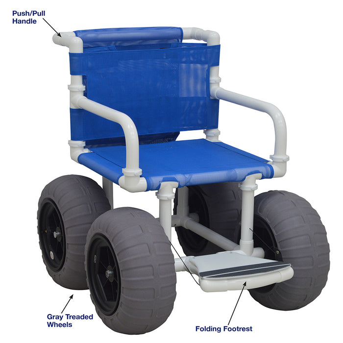 MJM International Recreational Chair With Storage Container Healthcare-Grade Mobility Chair With 250 lb Capacity With Labels