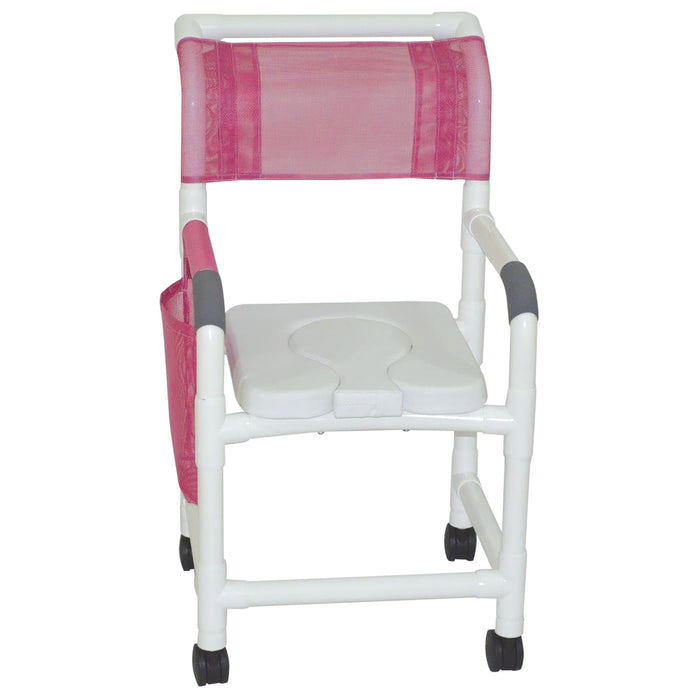 MJM International Shower Chair Dual Usage With Soft Seat In Solid Seat View