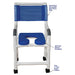 MJM International Shower Chair Dual With Blue Soft Seat Deluxe Elongated Dimension View
