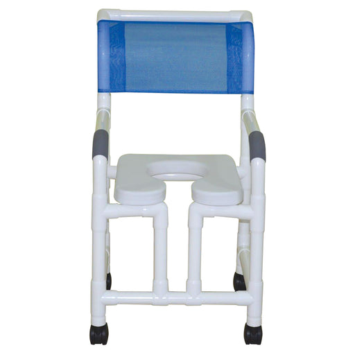 MJM International Shower Chair Open Front Soft Seat Deluxe Elongated View