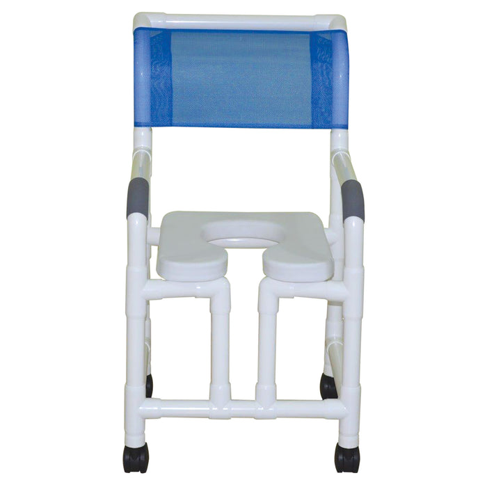 MJM International Shower Chair Open Front Soft Seat Deluxe Elongated View