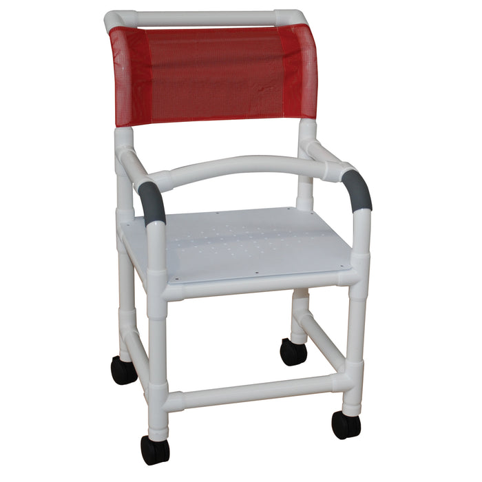 MJM International Shower Chair w Flat Stock Seat And Lap Security Bar View