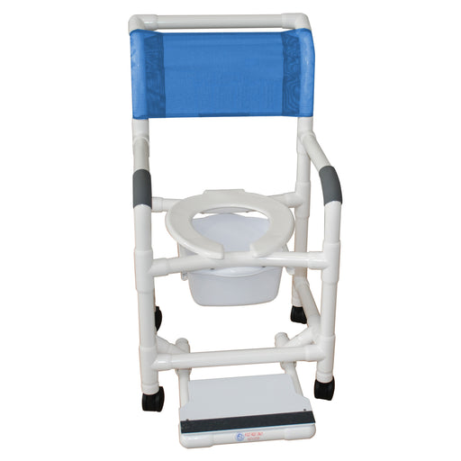 MJM International Superior Shower Chair With Sliding Footrest And Square Pail View