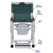 MJM International Superior Shower Chair With Dual Swing Away Armrests Sliding Footrest And Square Pail Dimensions View