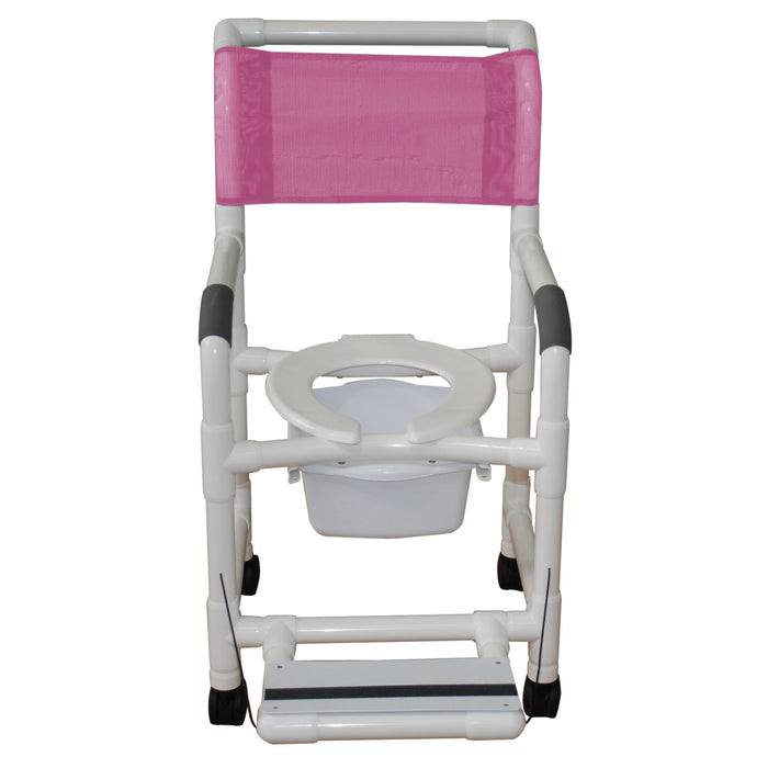 MJM International Superior Shower Chair With Folding Footrest And Square Pail View