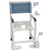 MJM International Superior Shower Chair With Soft Seat Deluxe Elongated And Individual Folding Footrests Dimension View