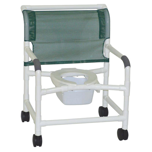 MJM International Wide Shower Chair With Square Pail View