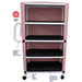 MJM International Wineberry Mid Size Four Shelf Linen Cart Detailed View
