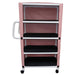 MJM International Wineberry Mid Size Four Shelf Linen Cart View