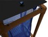 MJM International Wood Tone Single Bag Hamper With Foot Pedal Cover Top View
