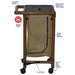 MJM International Wood Tone Single Bag Hamper With Foot Pedal Detailed View