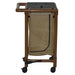 MJM International Wood Tone Single Bag Hamper With Foot Pedal View