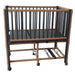 MJM International WoodTone PVC Frame Pediatric Crib bed With Side Rails Elevated Head View
