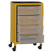 MJM International Yellow Isolation Cart Station 4 Open Drawer View